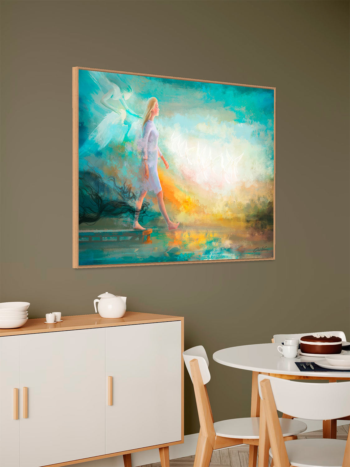 Prophetic Art Print "The Step of Faith" 2 Corinthians 5:7, Hebrews 11:1, Ain Vares Art