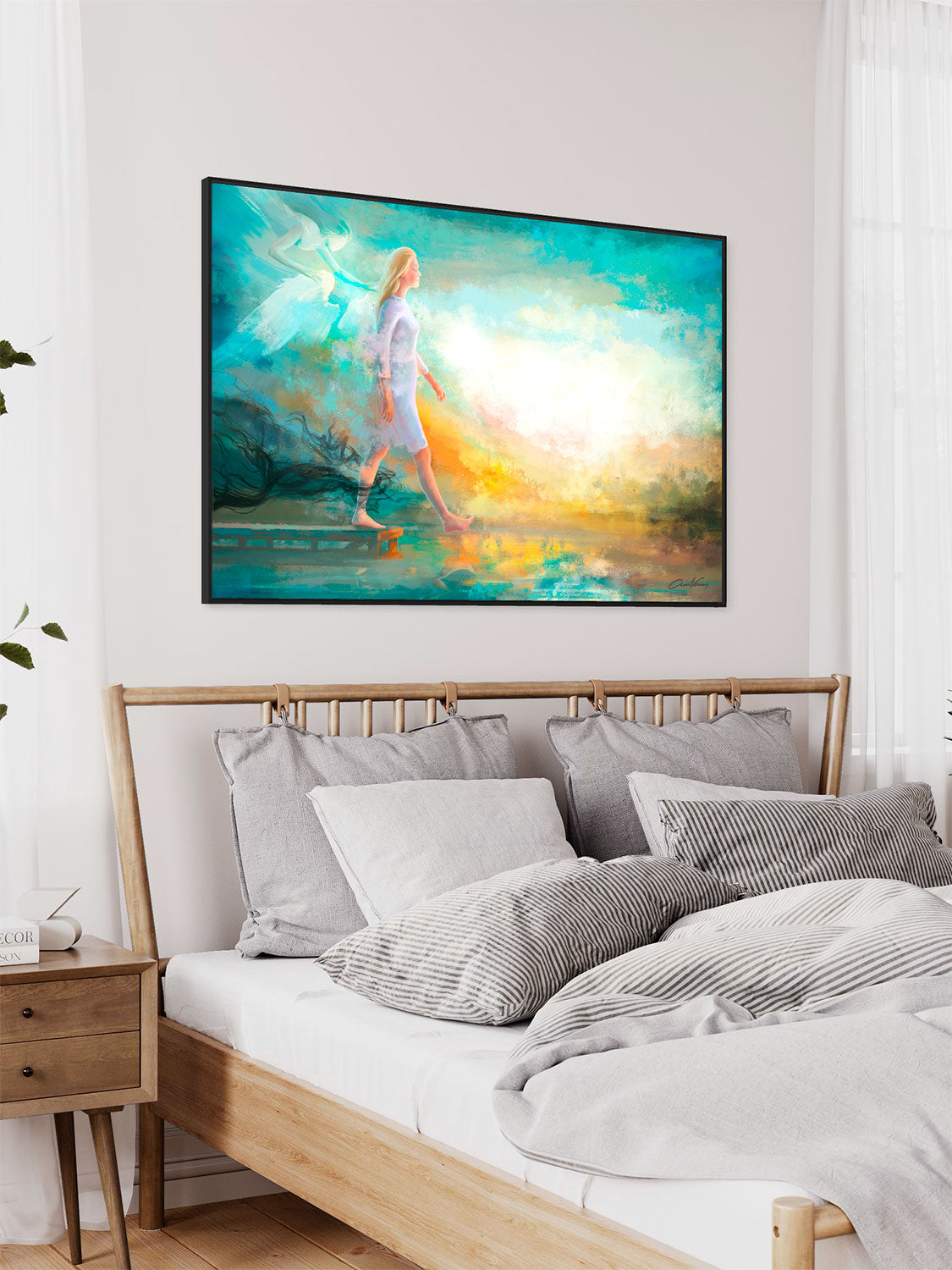 Prophetic Art Print "The Step of Faith" 2 Corinthians 5:7, Hebrews 11:1, Ain Vares Art