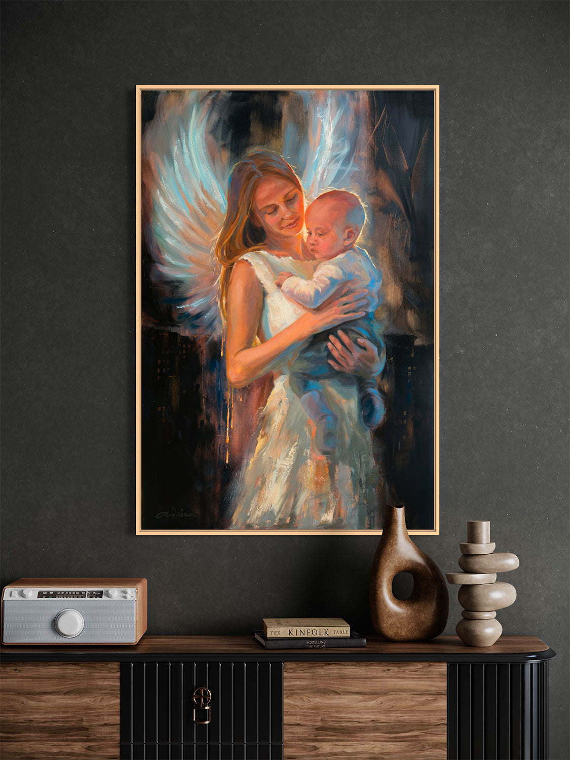 Prophetic Art Print "Always behind you", Psalm 91:11, Ain Vares Art