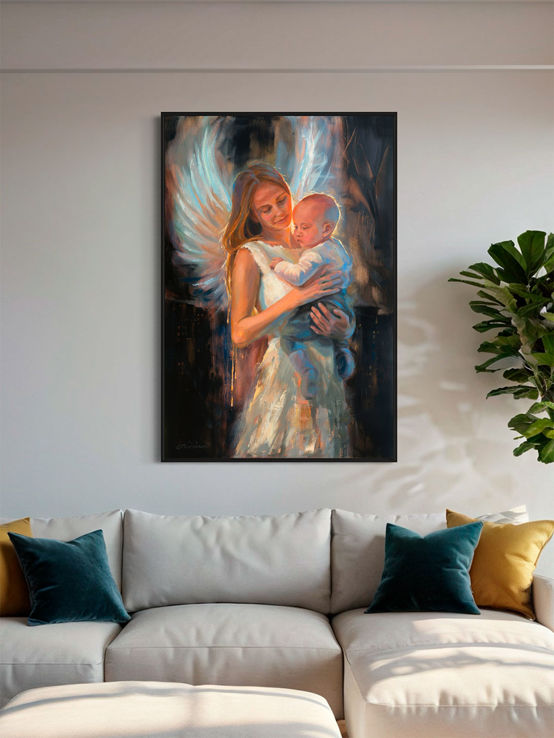 Prophetic Art Print "Always behind you", Psalm 91:11, Ain Vares Art