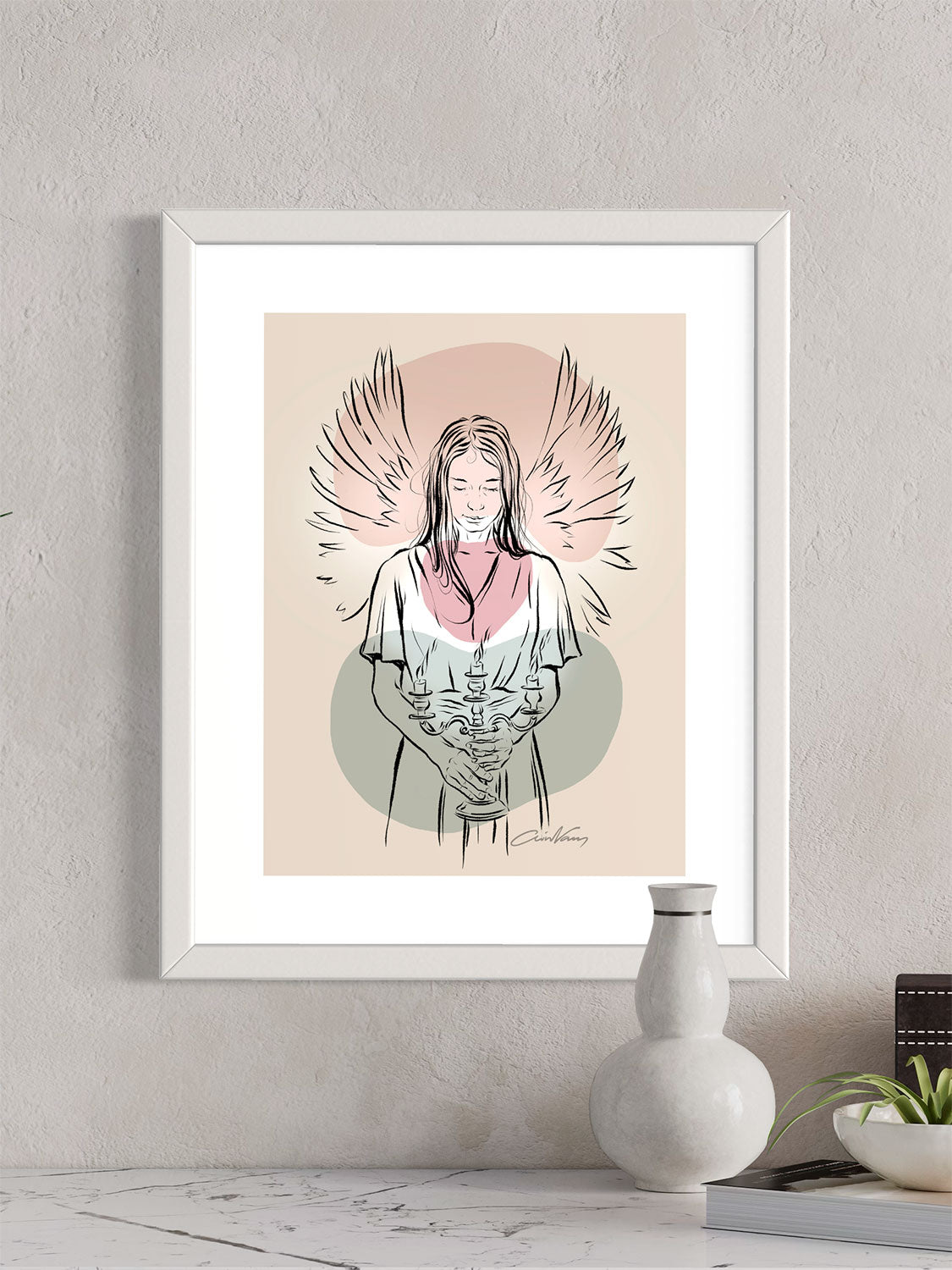 Prophetic art print "Always protected"