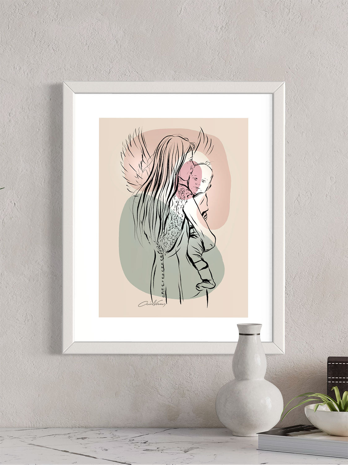 Prophetic art print "Always protected"
