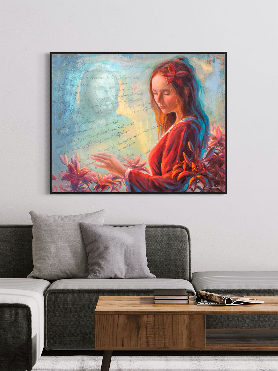 Prophetic Art Print "I have come to draw you to my heart", Songs 2:8-12, Ain Vares Art