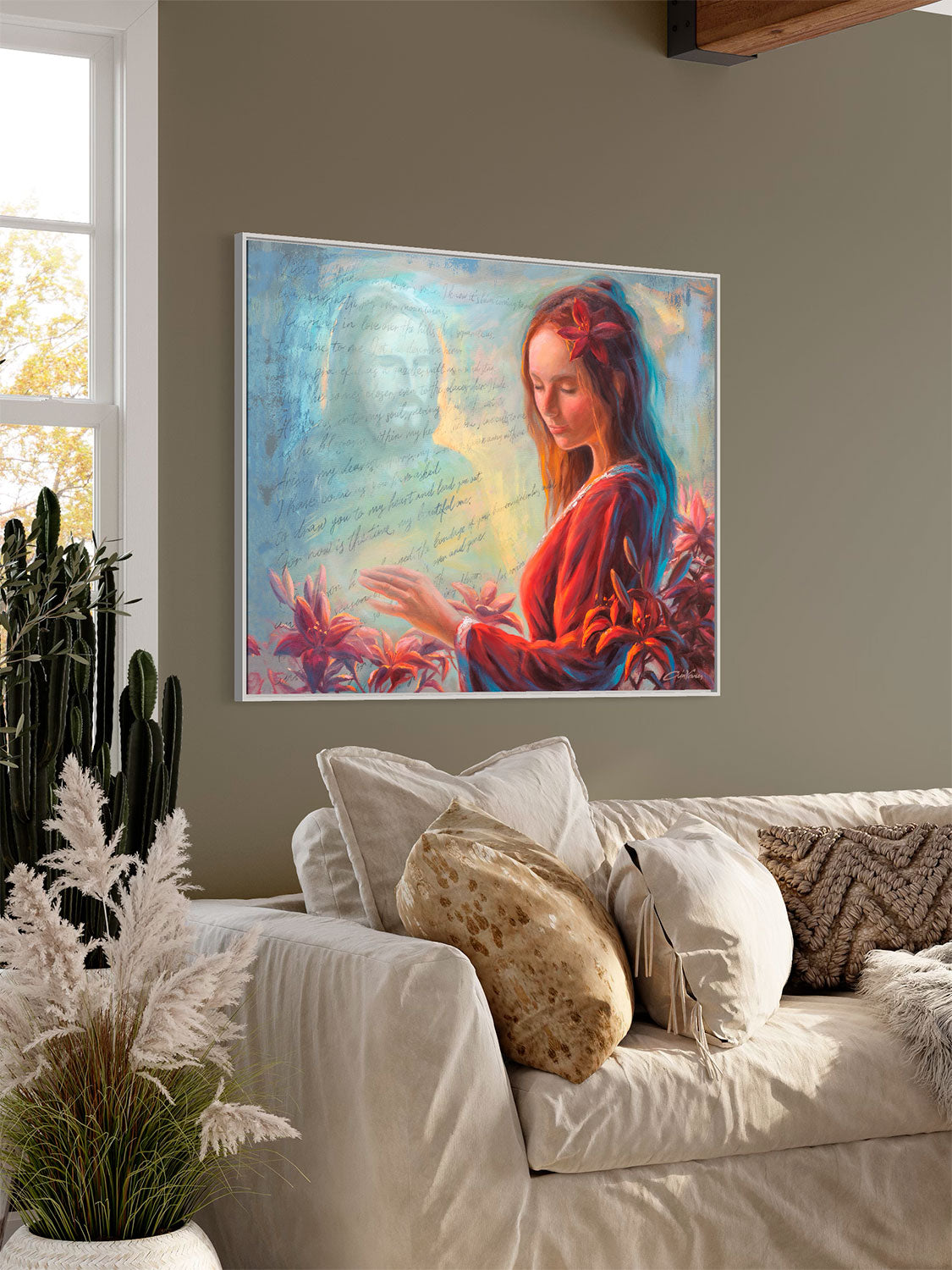 Prophetic Art Print "I have come to draw you to my heart", Songs 2:8-12, Ain Vares Art