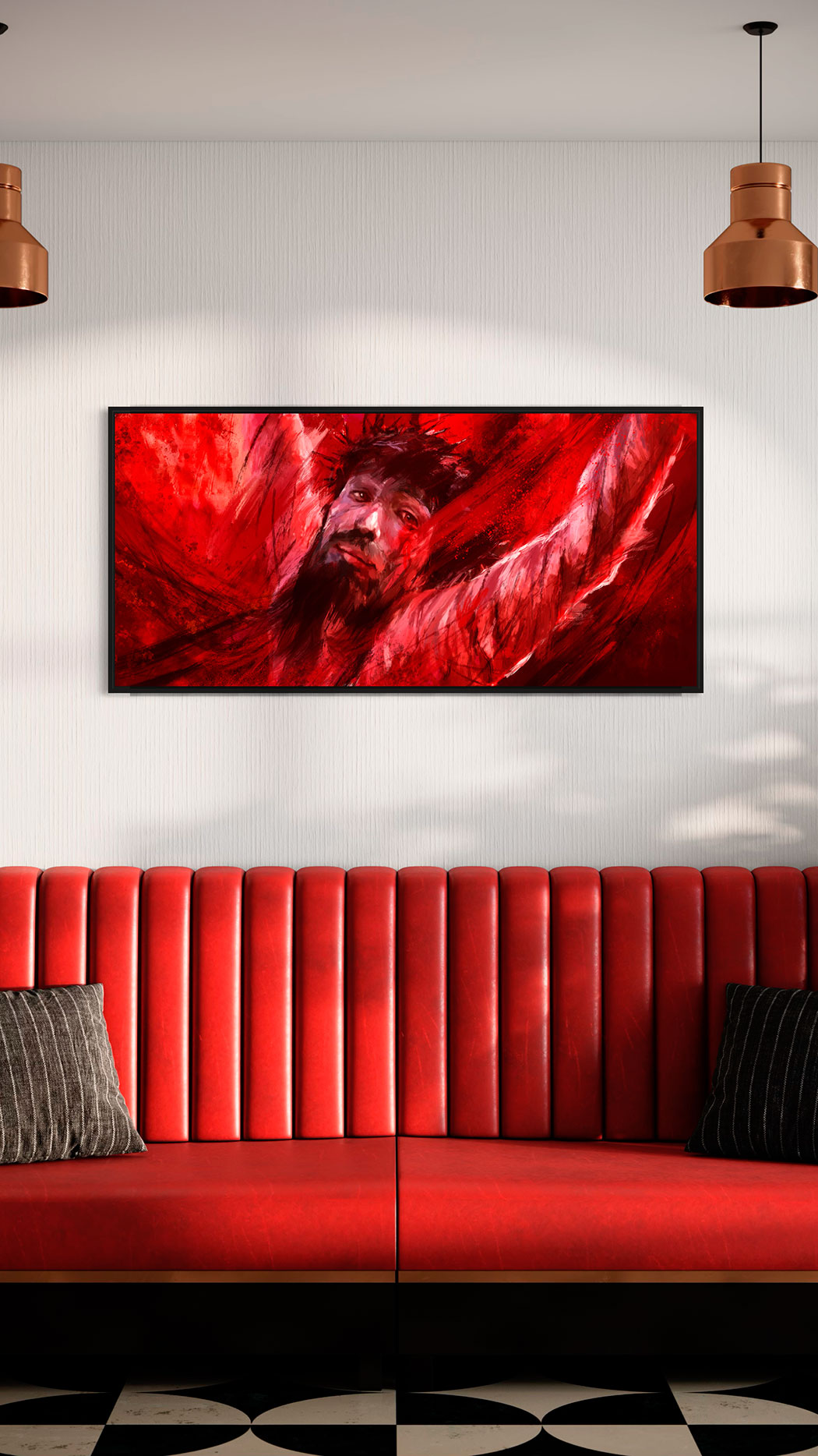 Prophetic Art Print "I love you so much" John 3:16, Ain Vares Art