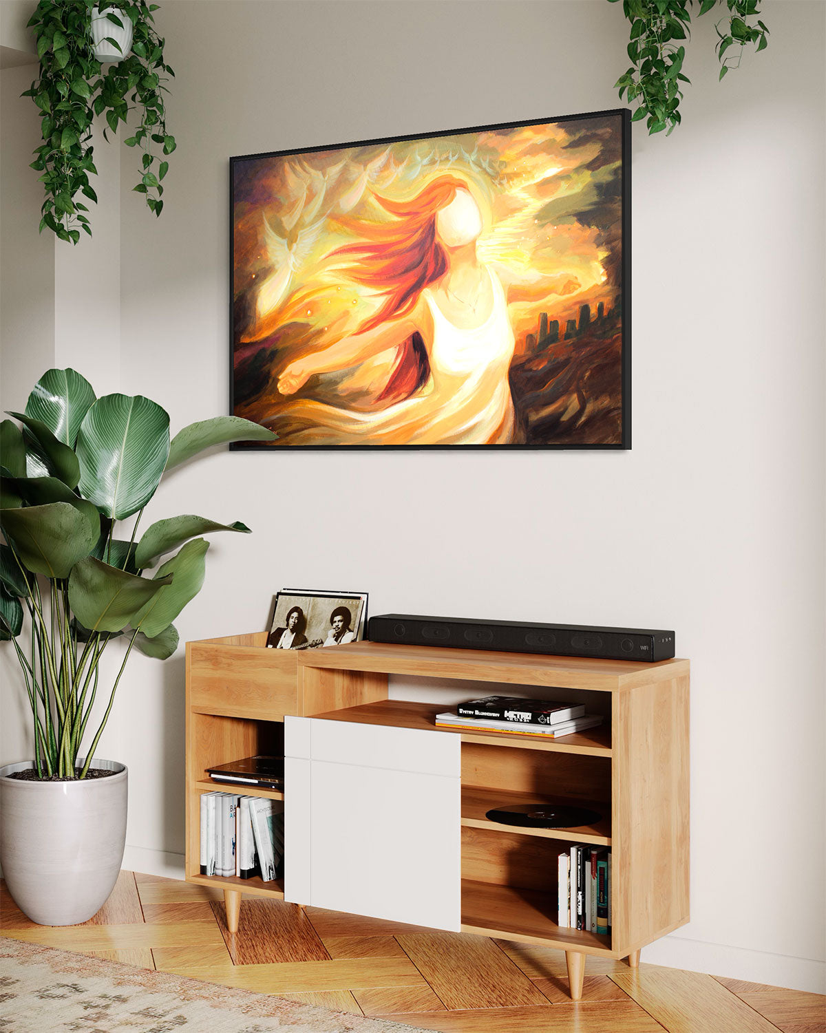 Prophetic Art Print "I wait for the Lord, my Whole Being Waits" Psalm 130, Ain Vares Art