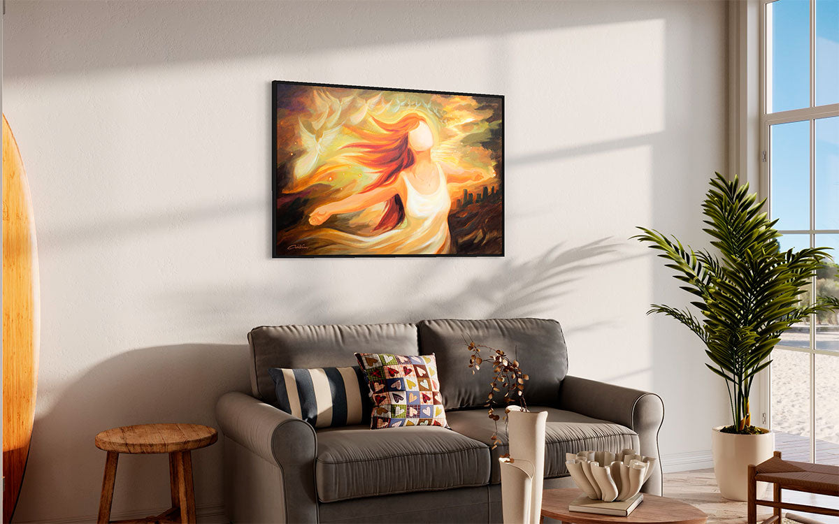 Prophetic Art Print "I wait for the Lord, my Whole Being Waits" Psalm 130, Ain Vares Art