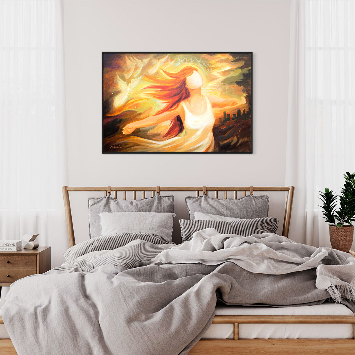 Prophetic Art Print "I wait for the Lord, my Whole Being Waits" Psalm 130, Ain Vares Art