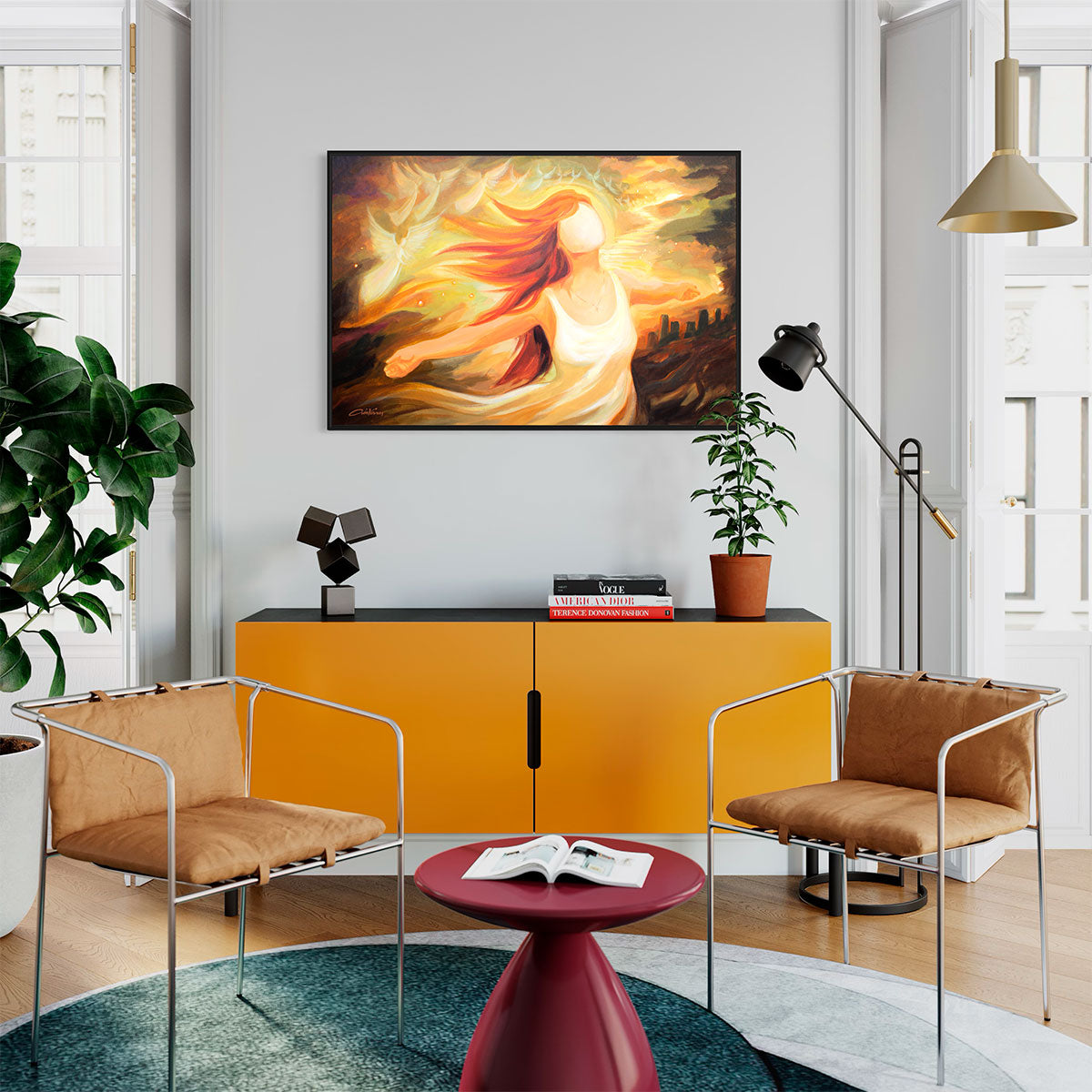Prophetic Art Print "I wait for the Lord, my Whole Being Waits" Psalm 130, Ain Vares Art