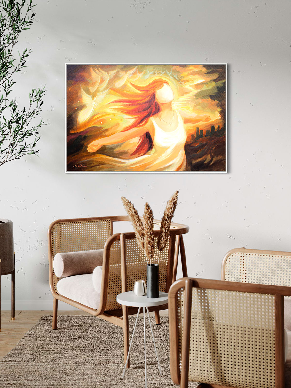 Prophetic Art Print "I wait for the Lord, my Whole Being Waits" Psalm 130, Ain Vares Art