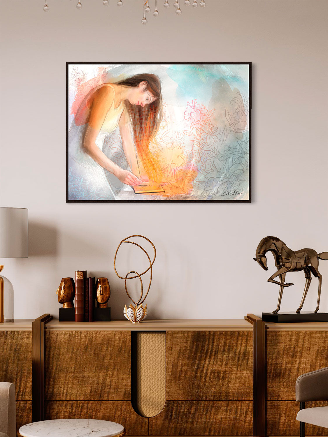 Prophetic Art Print "Drawing from the Well of Wisdom", Ain Vares Art
