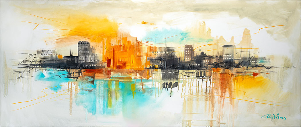 Prophetic Art Print "Journey to the Holy City-2" Revelation 21:2, Ain Vares Art