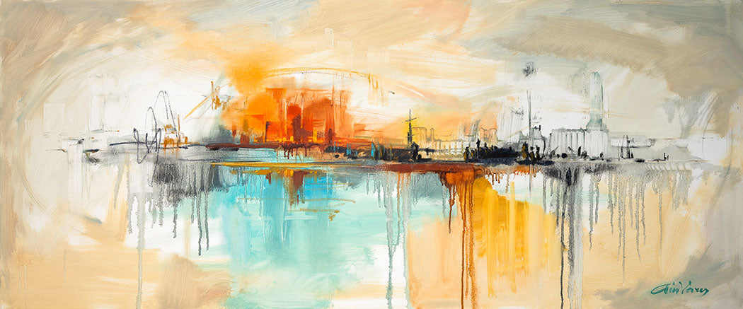 Prophetic Art Print "Journey to the Holy City-1" Revelation 21:2, Ain Vares Art