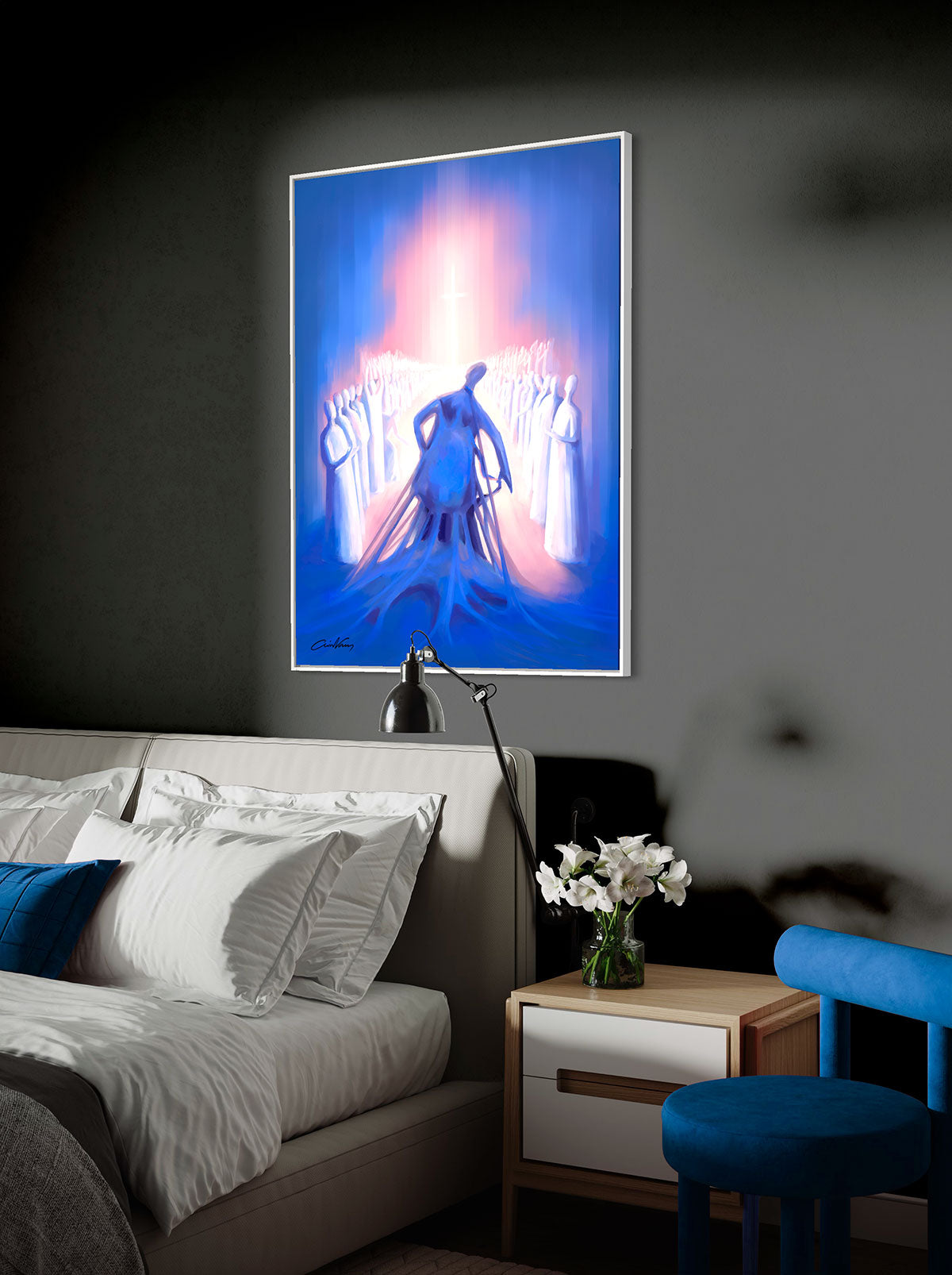 Prophetic Art Print "Let Us Throw off Everything That Hinders, Hebrews 12:1-3", Ain Vares Art