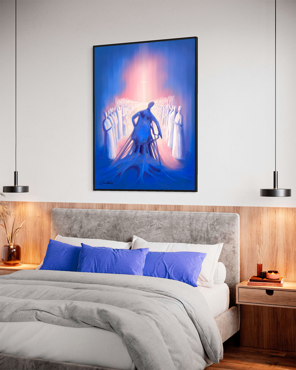 Prophetic Art Print "Let Us Throw off Everything That Hinders, Hebrews 12:1-3", Ain Vares Art