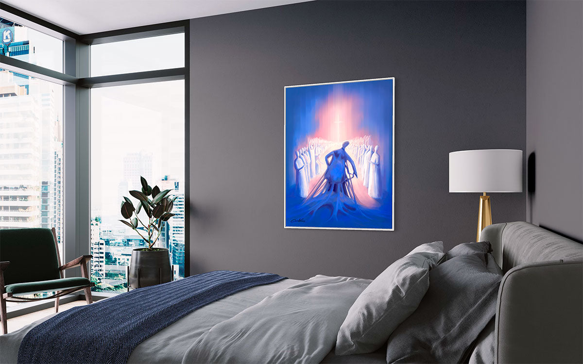 Prophetic Art Print "Let Us Throw off Everything That Hinders, Hebrews 12:1-3", Ain Vares Art