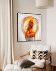 Prophetic Art Print "The Lord roars over his people", Isaiah 61:3, Revelation 5:5, Ain Vares Art