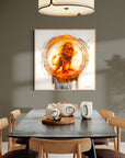 Prophetic Art Print "The Lord roars over his people", Isaiah 61:3, Revelation 5:5, Ain Vares Art