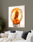 Prophetic Art Print "The Lord roars over his people", Isaiah 61:3, Revelation 5:5, Ain Vares Art