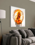 Prophetic Art Print "The Lord roars over his people", Isaiah 61:3, Revelation 5:5, Ain Vares Art