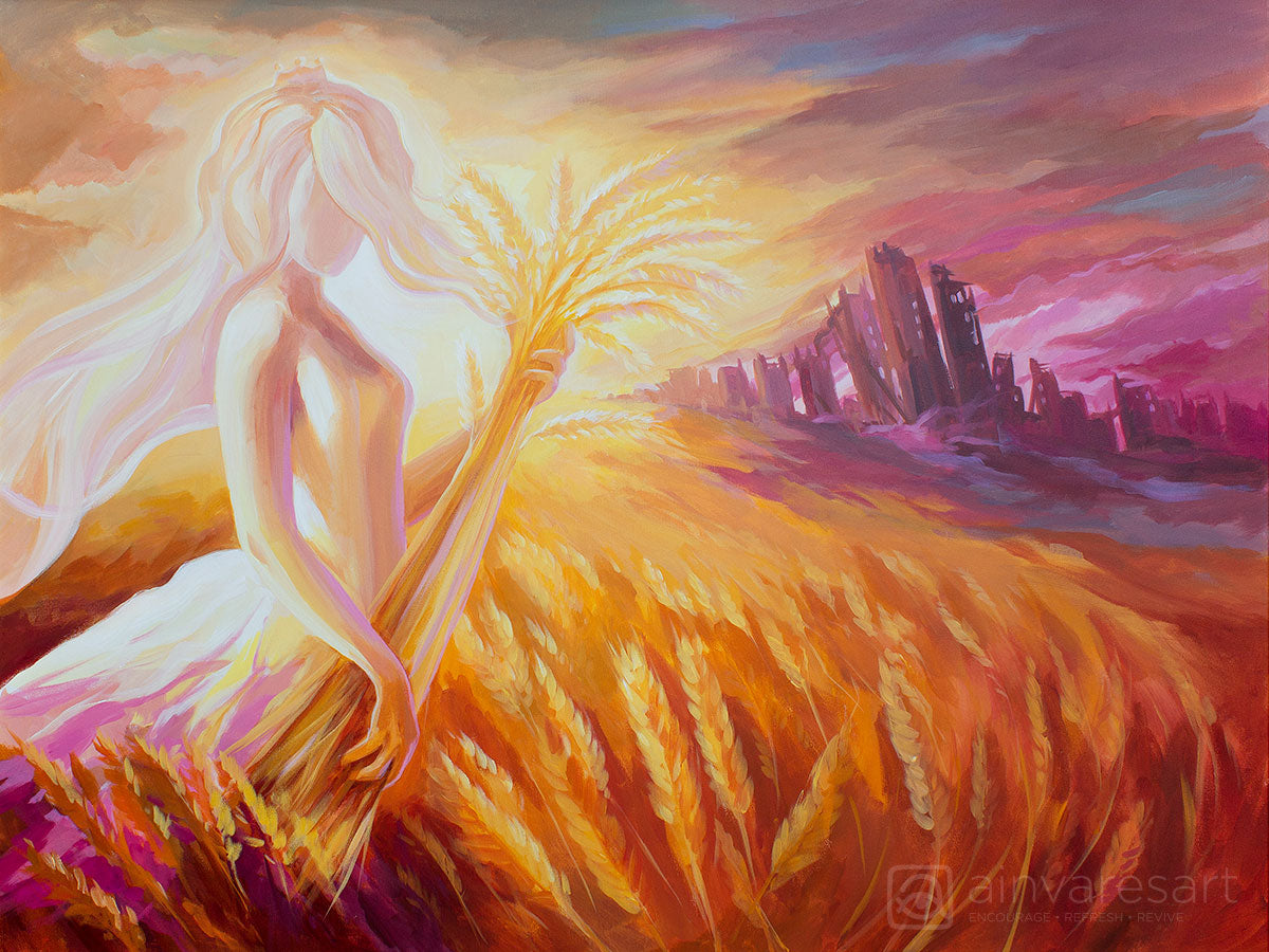 Prophetic Art Print "Open Your Eyes and Look at the Fields" John 4:35-36, Ain Vares Art