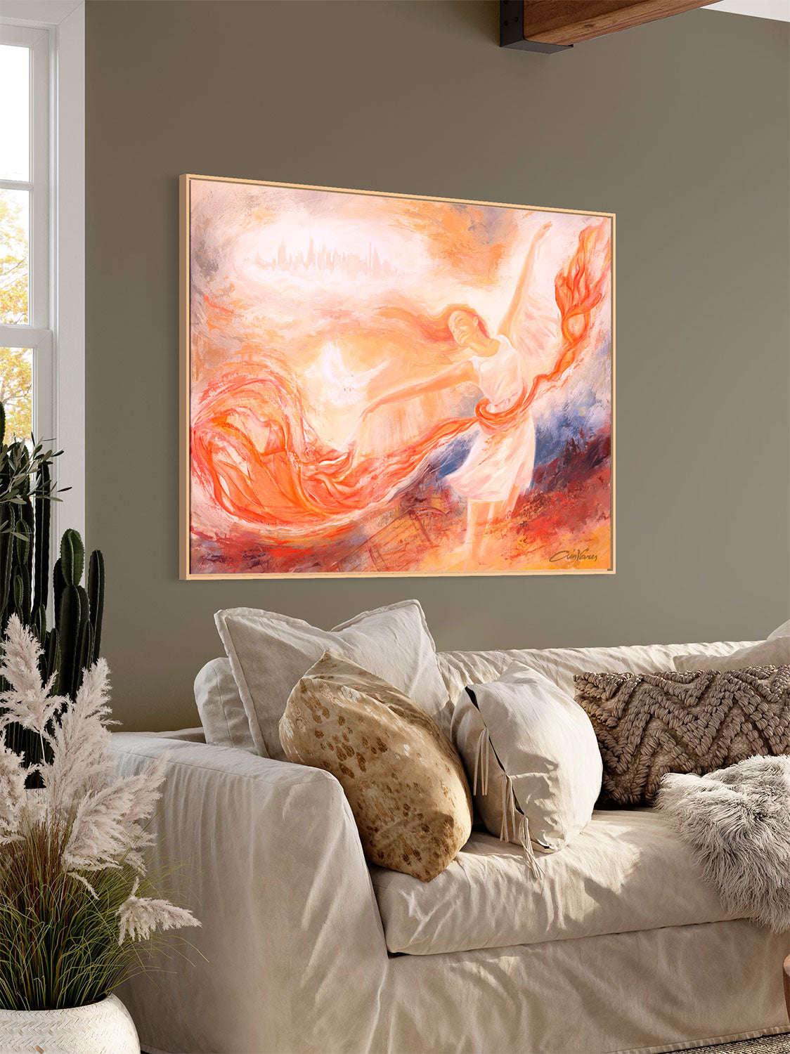 Prophetic Art Print "The Power of the Blood, Hebrews 9:14" Revelation 12:11, Ain Vares Art