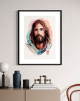 Watercolor prophetic art print of Jesus titled 'The Heart of Compassion'