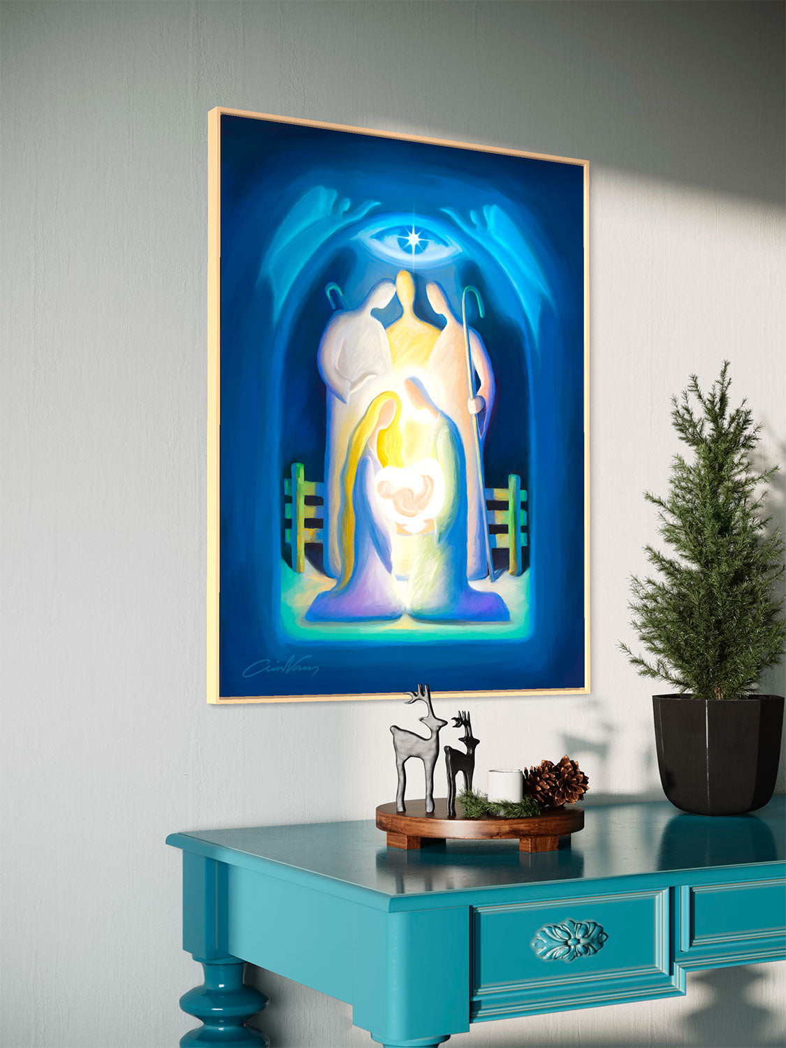 Prophetic Art Print "The Lord will Lay Bare His Holy Arm" Isaiah 52:10, Ain Vares Art