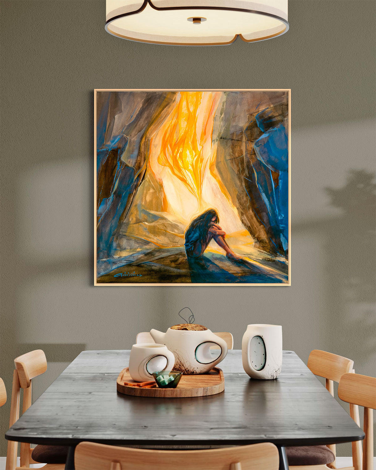 Prophetic Art Print "The Lord is near the brokenhearted" 2Corinthians 12, Psalms 34, Psalm 9, Ain Vares Art