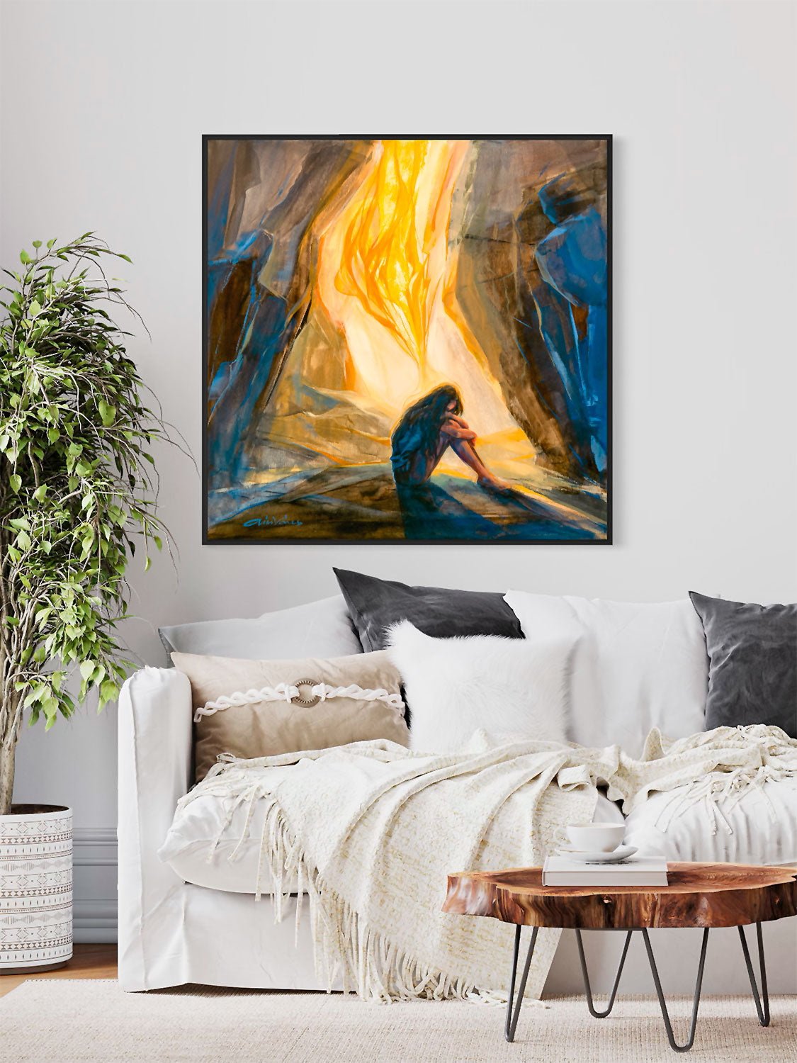 Prophetic Art Print "The Lord is near the brokenhearted" 2Corinthians 12, Psalms 34, Psalm 9, Ain Vares Art