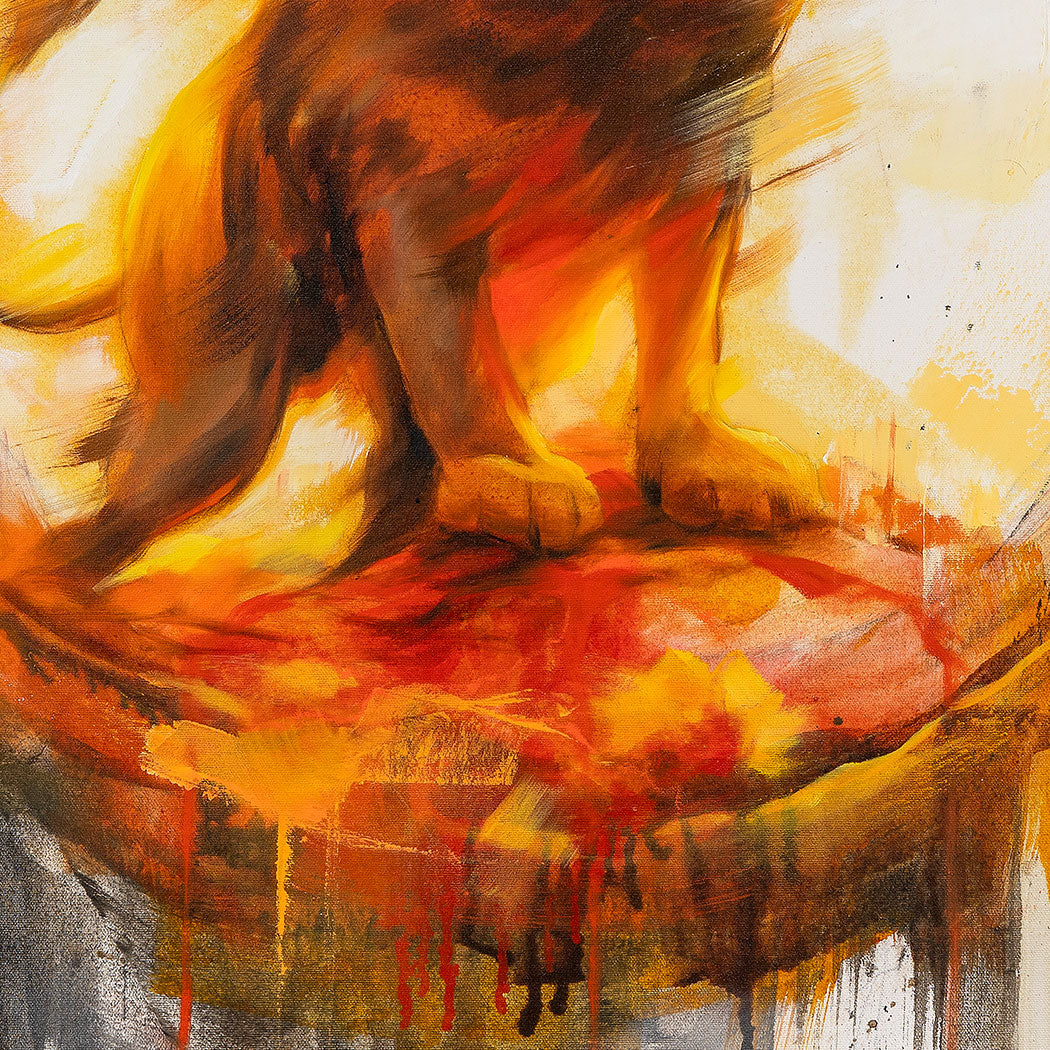 "The Lord roars over his people" - Original Prophetic Painting