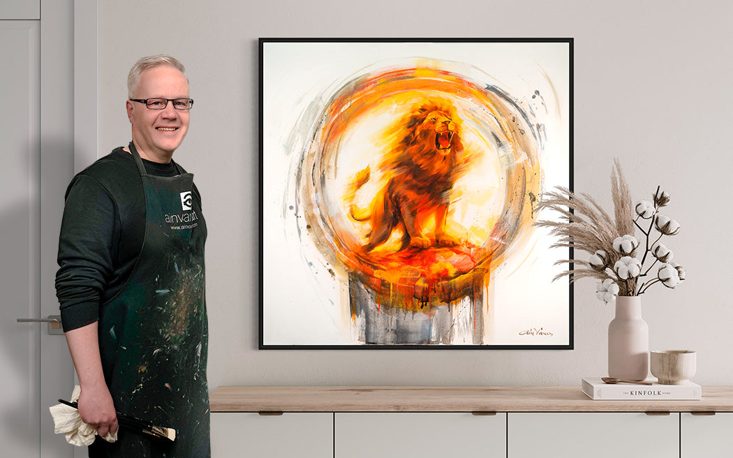 "The Lord roars over his people" - Original Prophetic Painting