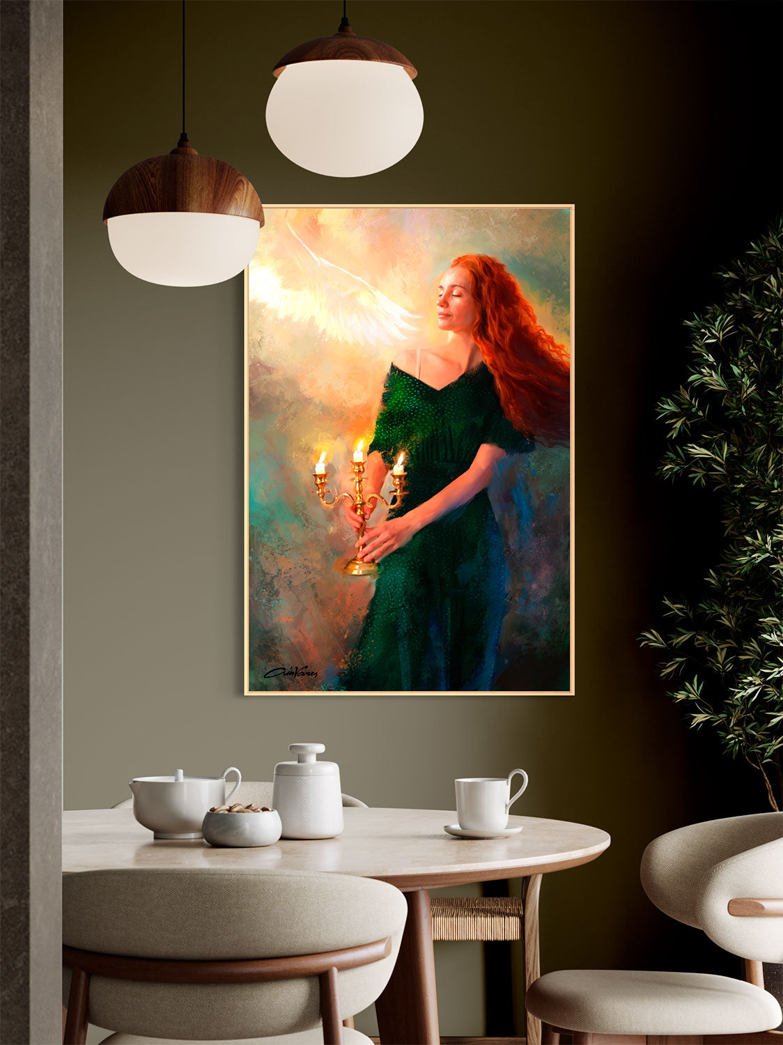 Prophetic Art Print "The reward of waiting" Psalm 27:14, Ain Vares Art