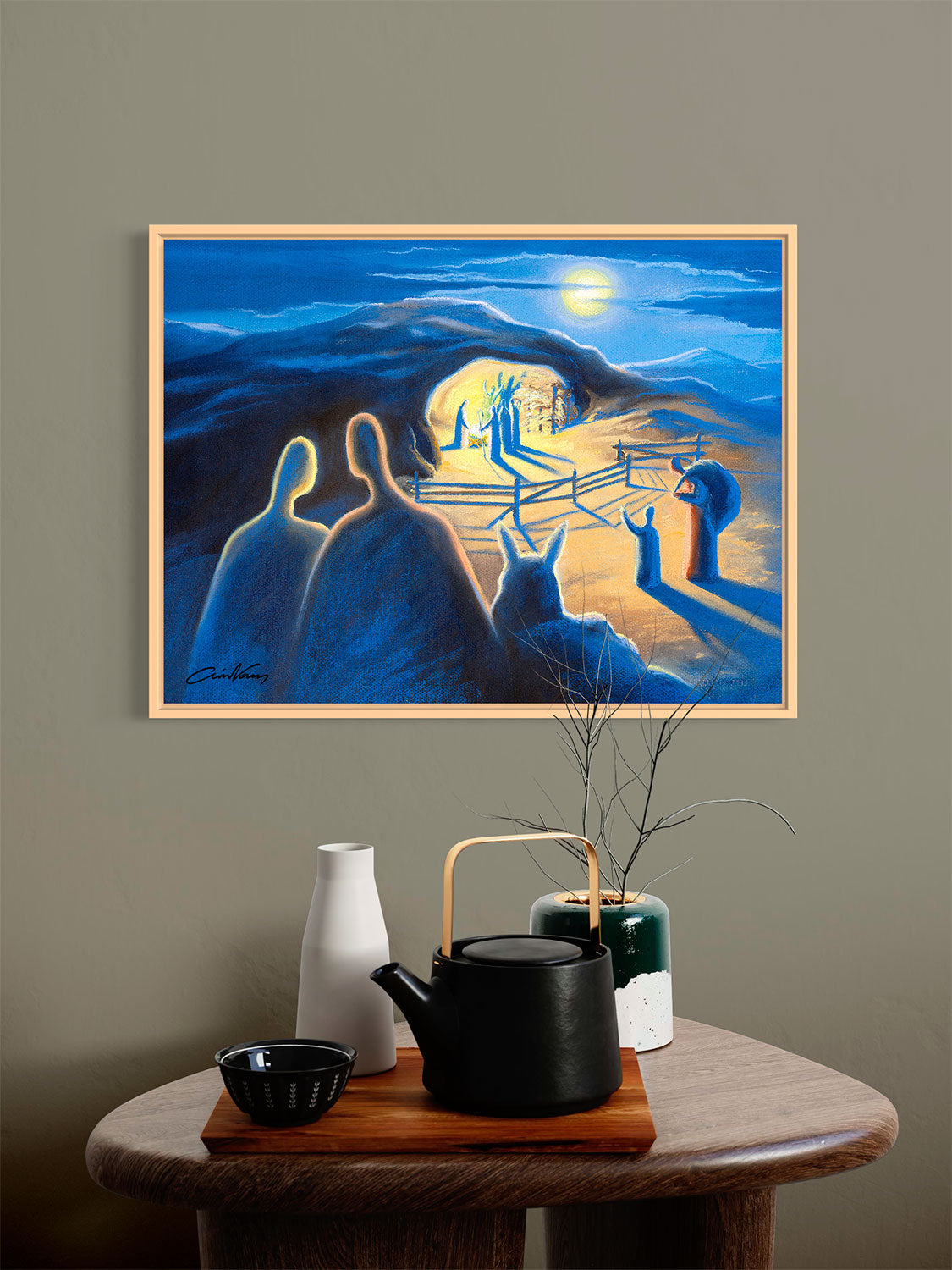 Prophetic Art Print "The True Light that Gives Light to Every Man" John 1:1-14, Ain Vares Art