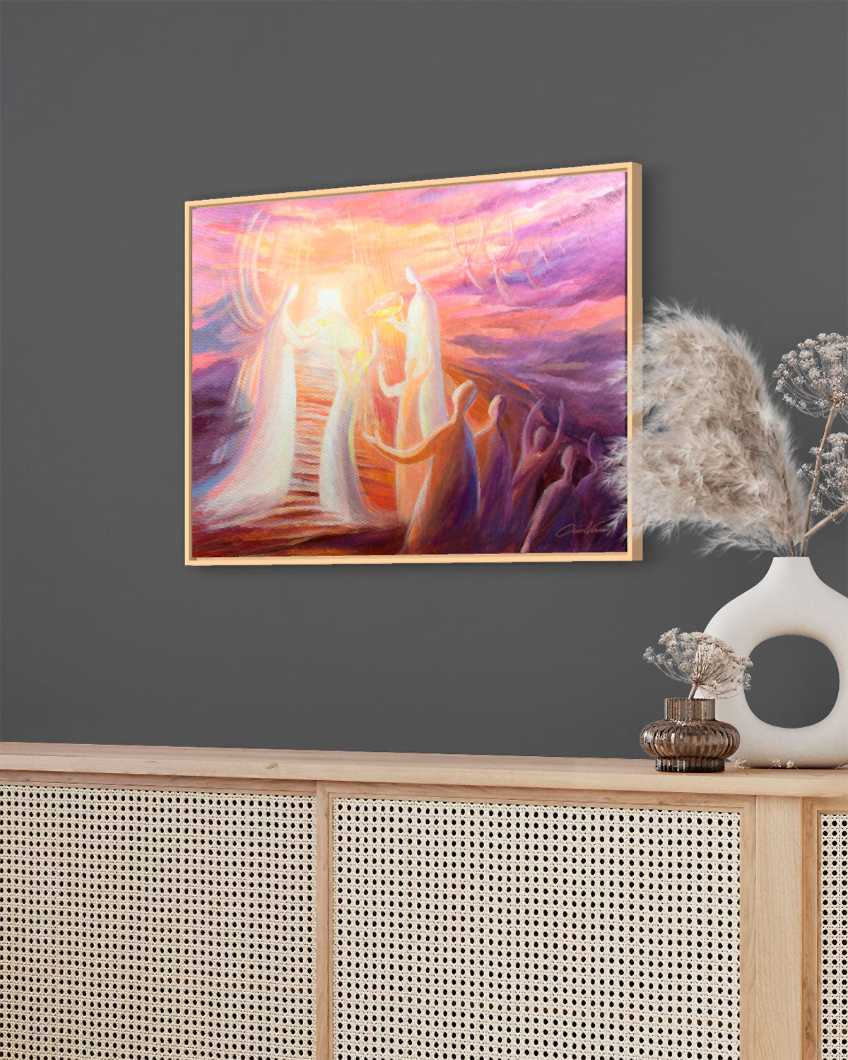 Prophetic Art Print "You Honor Me by Anointing My Head with Oil" Psalm 23:5, Ain Vares Art