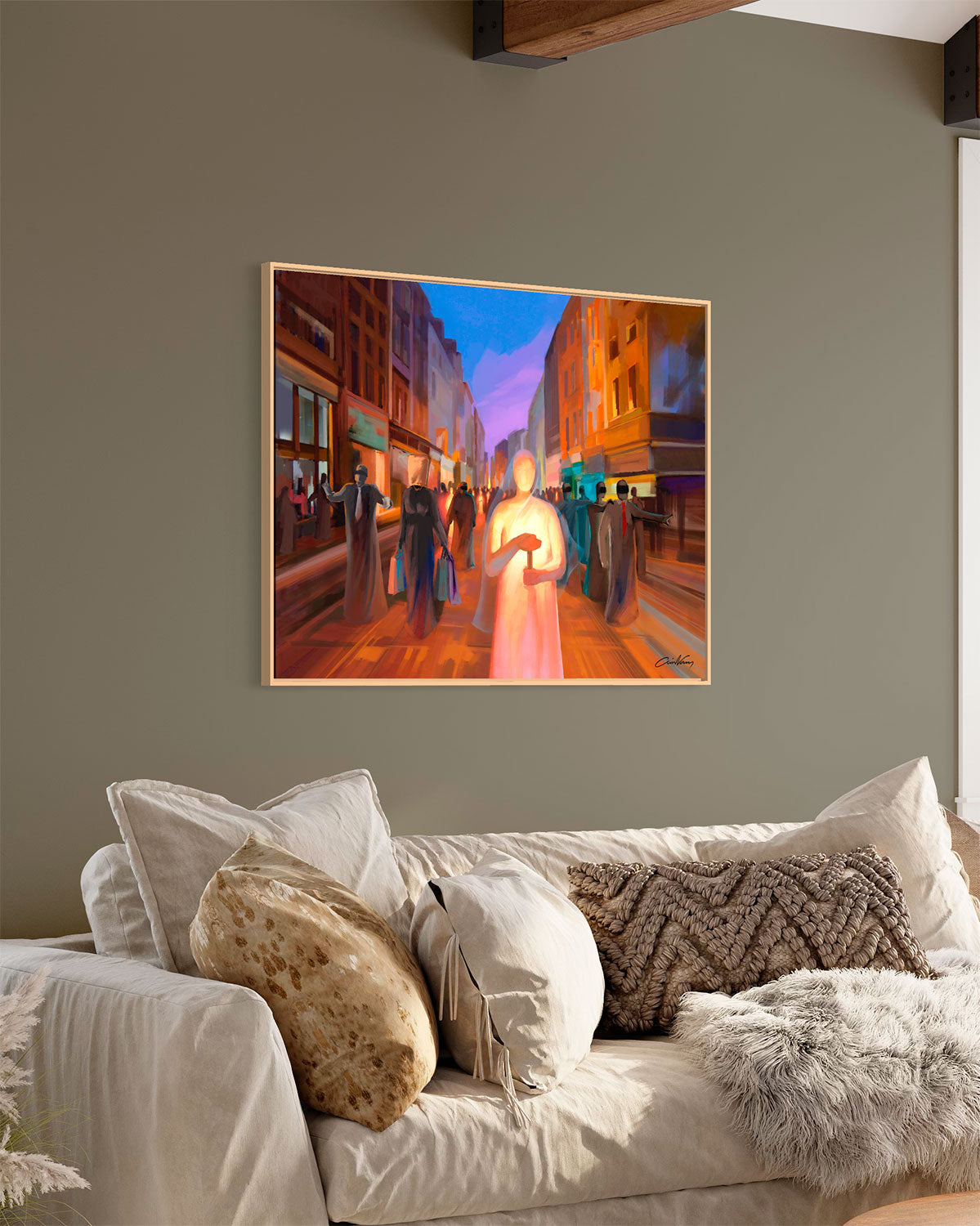 Prophetic Art Print "Your Word is a Lamp to my Feet" Psalm 119:105, Ain Vares Art