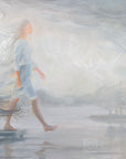 Original painting "The Step of Faith" 2 Corinthians 5:7 - Ain Vares Art