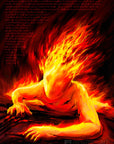 Prophetic Art Print "Thoughts in Hell" Luke 12:4-5, Ain Vares Art