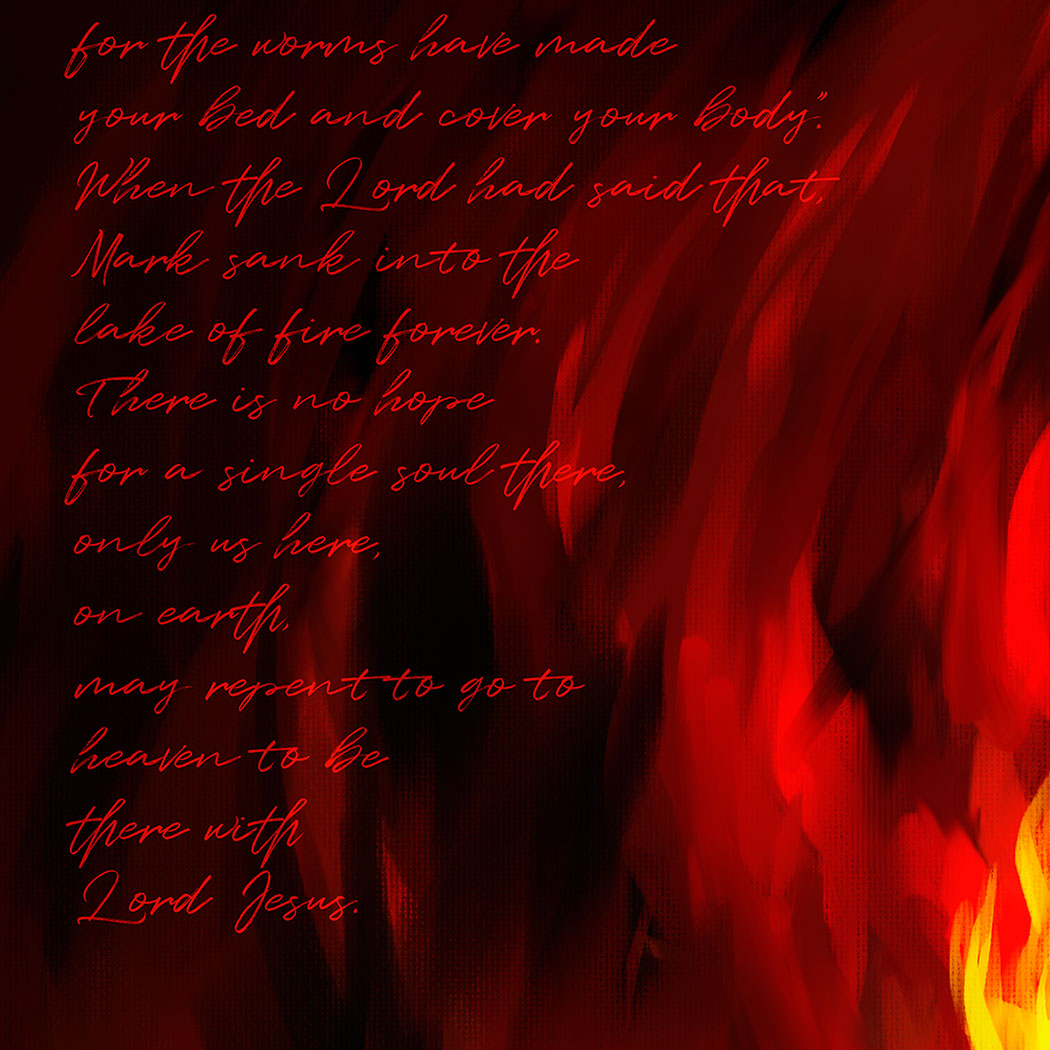 Prophetic Art Print "Thoughts in Hell" Luke 12:4-5, Ain Vares Art