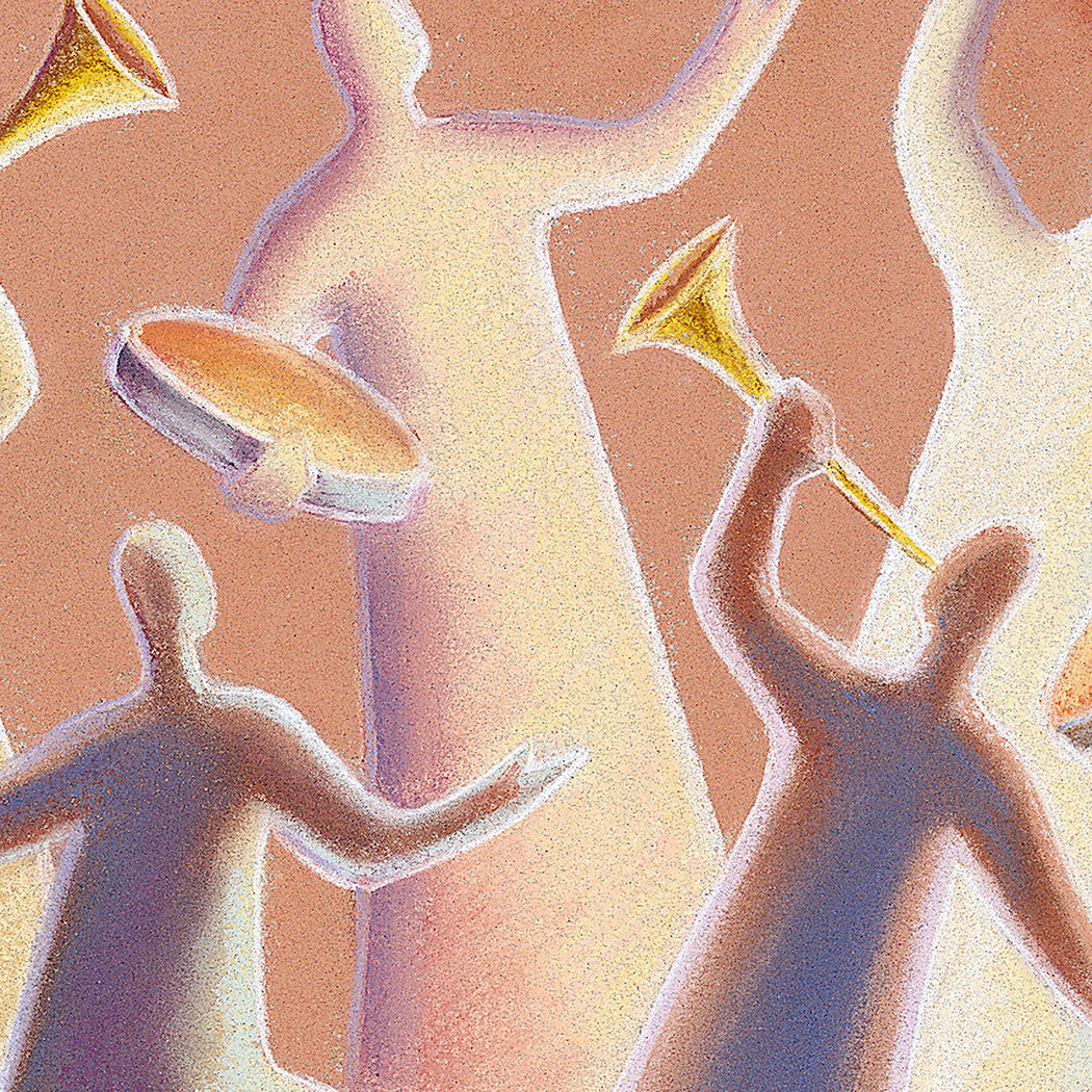 Original painting. Shout for joy to the Lord, Psalm 98, Ain Vares Art