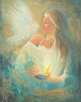 Original painting - The Wise Virgin, Matthew 25:1-13 - Ain Vares Art