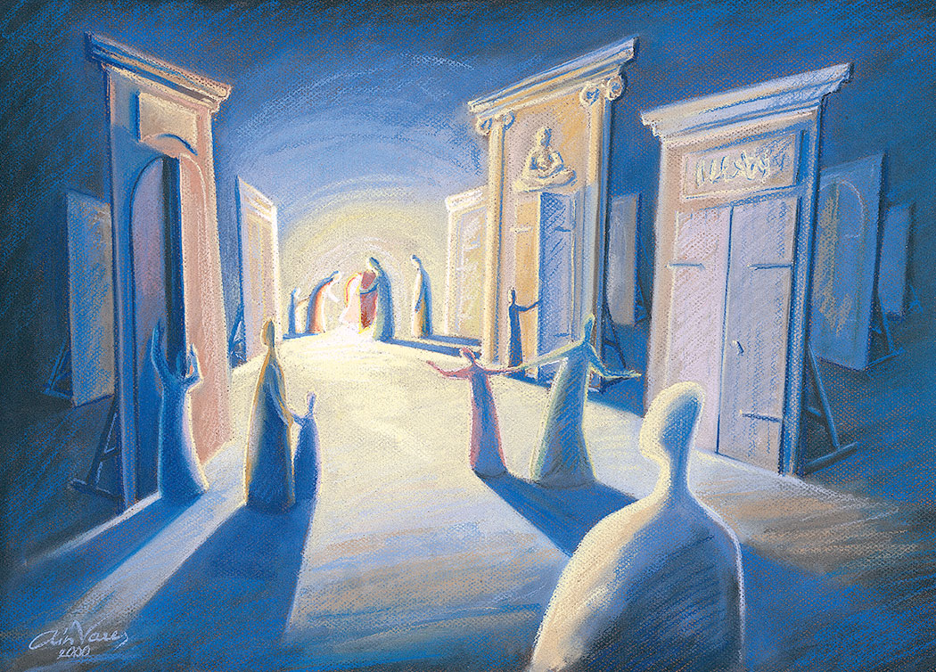 Origina Painting, Jesus is The Gate, John 10:9, Ain Vares Art