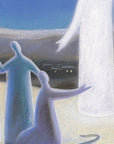 Original painting. Angel proclaims the good news. Luke 2. Ain Vares Art