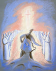 Original_Painting_Let-us-throw-off-everything-that-hinders_Hebrews-12-1_Ain-Vares-Art
