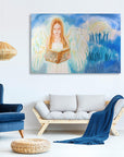 Original-acrylic-painting-Messenger-of-good-news-Ain-Vares-Art