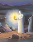 Original painting Your word is a lamp to my feet. Psalm 119:105. Ain-Vares-Art