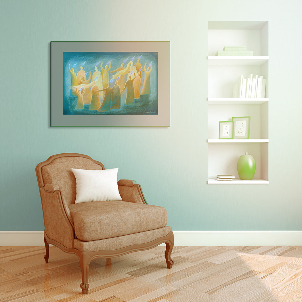 Original painting. Day of pentecost. Acts 2. Ain Vares Art