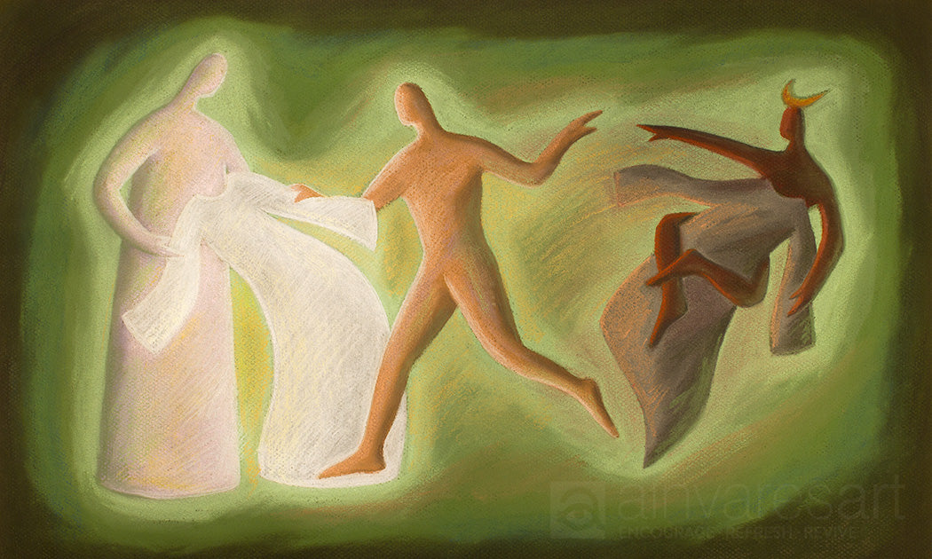 "Put on the New Self" Ephesians 4:22-24, prophetic art print, Ain Vares Art