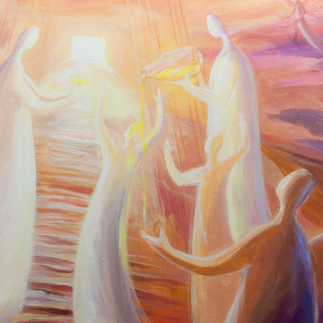 Prophetic Art Print "You Honor Me by Anointing My Head with Oil" Psalm 23:5, Ain Vares Art