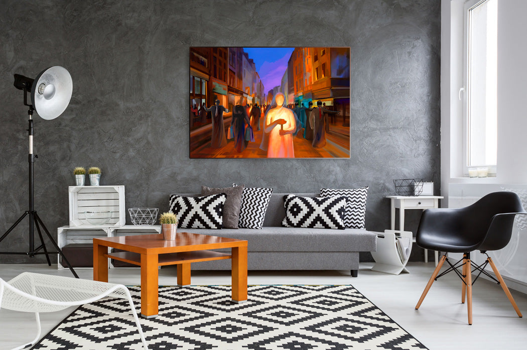 Prophetic Art Print "Your Word is a Lamp to my Feet" Psalm 119:105, Ain Vares Art
